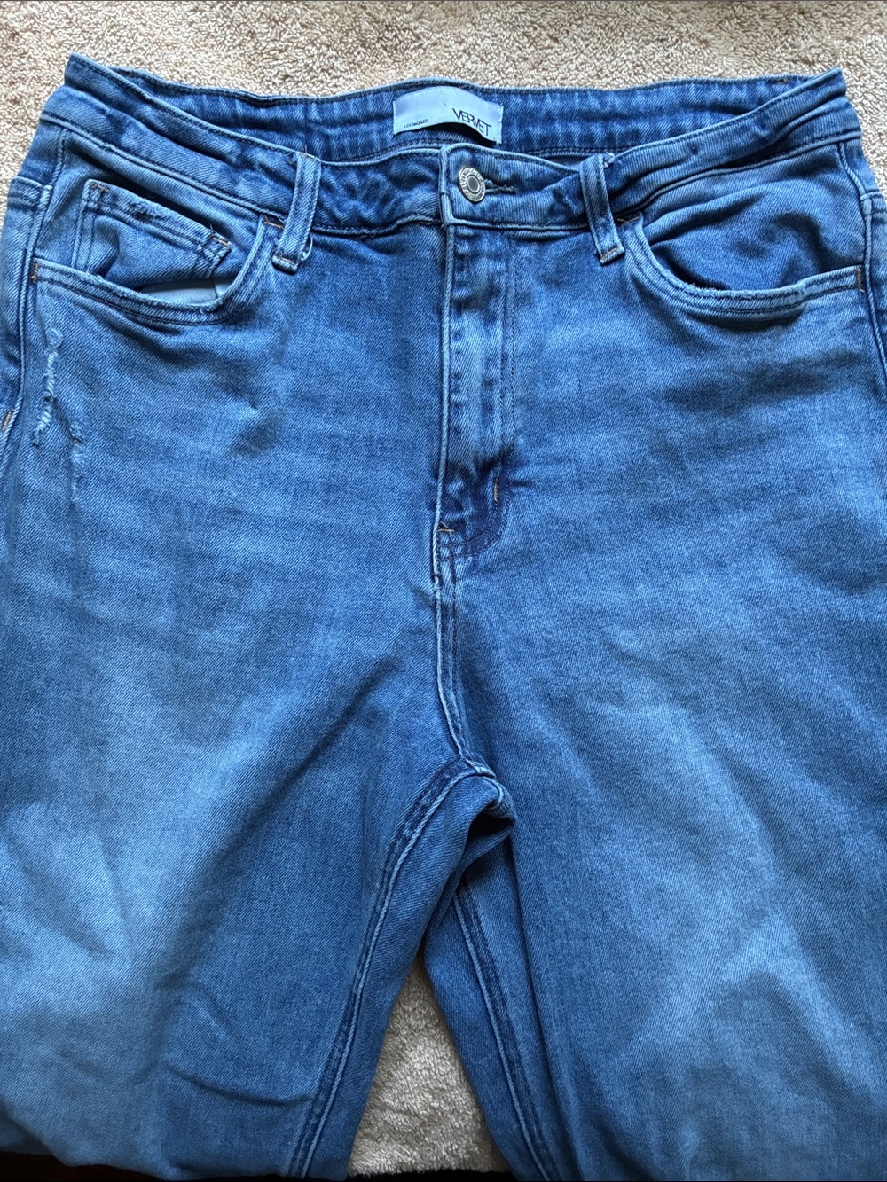Vervet 31 Women's Distressed Blue Jeans - Picture 2 of 9